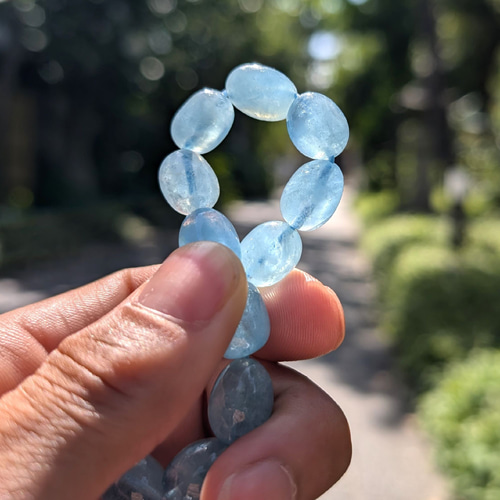 アクアマリンブレスレット12.5 ブラックスター アクアマリン