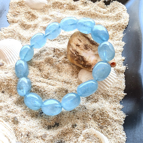 虹龍ブレス⭐︎アクアマリン・ローズクォーツ・水晶 虹龍ブレス⭐︎アクアマリン・ローズクォーツ・水晶