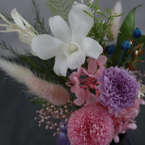 2個セット】お仏壇にお供えするプリザーブドフラワー仏花 器なし