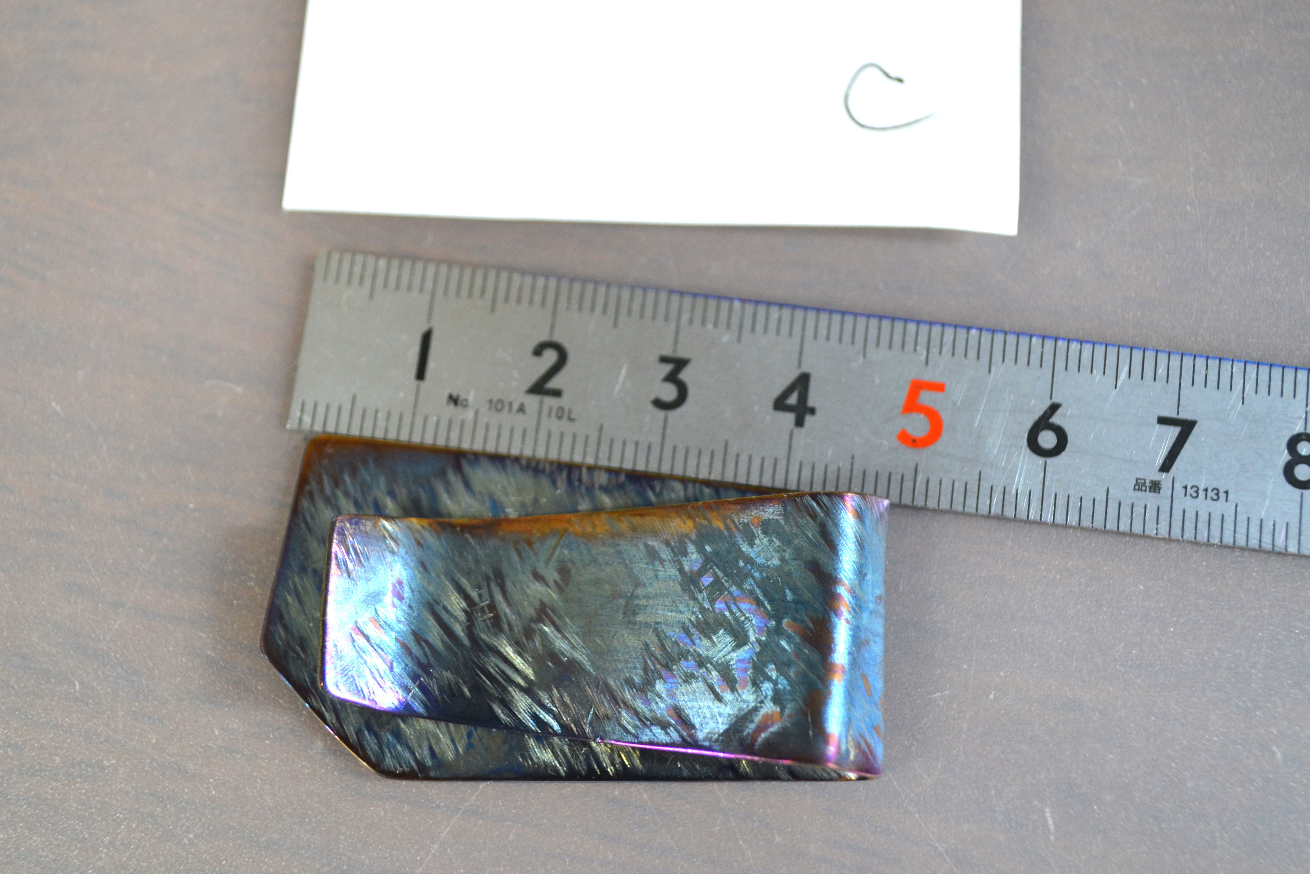 Titanium money clip・純チタンマネークリップ・モルフォC・48mm