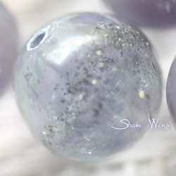 希少 虹入りパイライトインフローライト ラウンド約10.5～10.9mm