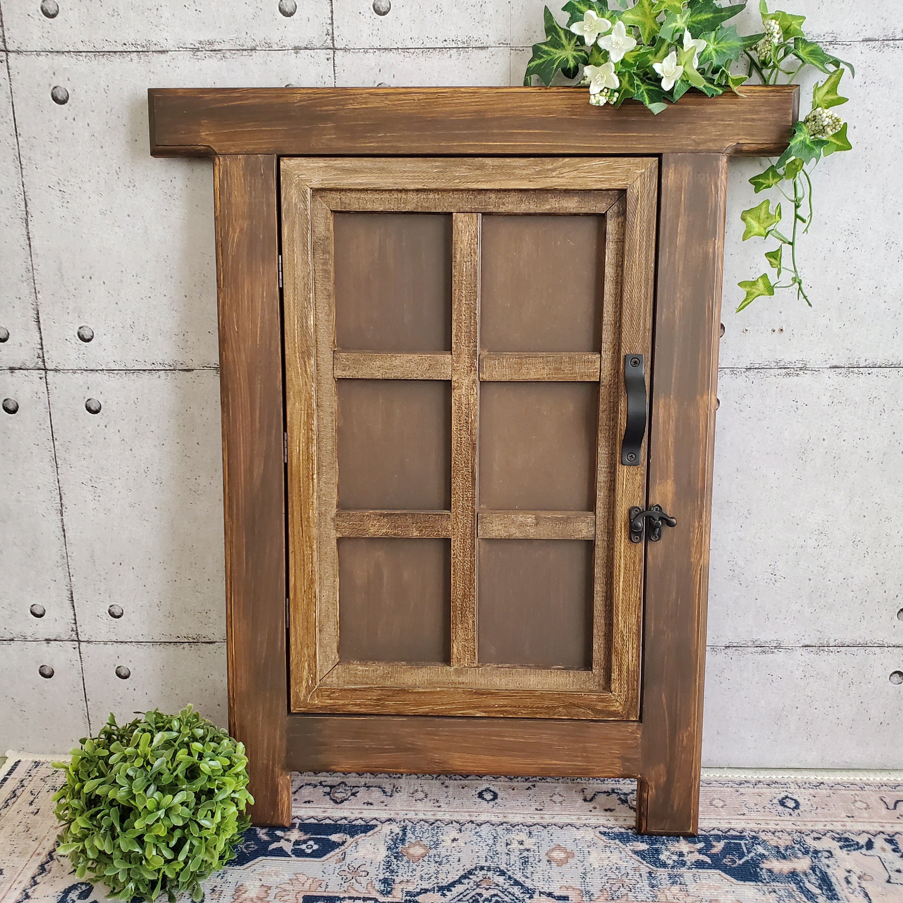 壁掛けアート ヴィンテージ風窓 アンティーク風窓  / 左開き