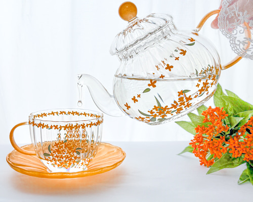 Dior 葉の装飾 陶器皿セット レモン柄ガラスティーセット ポット・急須 Atelier shells 通販