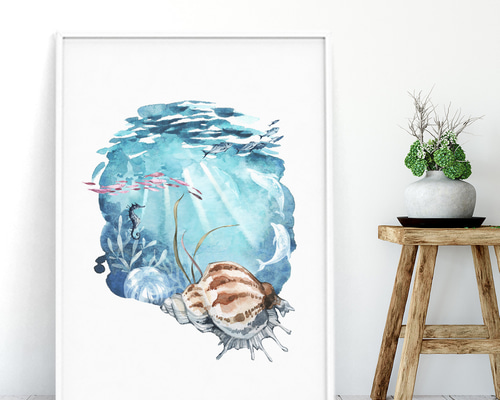 Annika Elisab ポスター 絵画 アート 北欧 雑貨 インテリア スワン アートポスター (43_swan)｜北欧 白鳥 インテリア