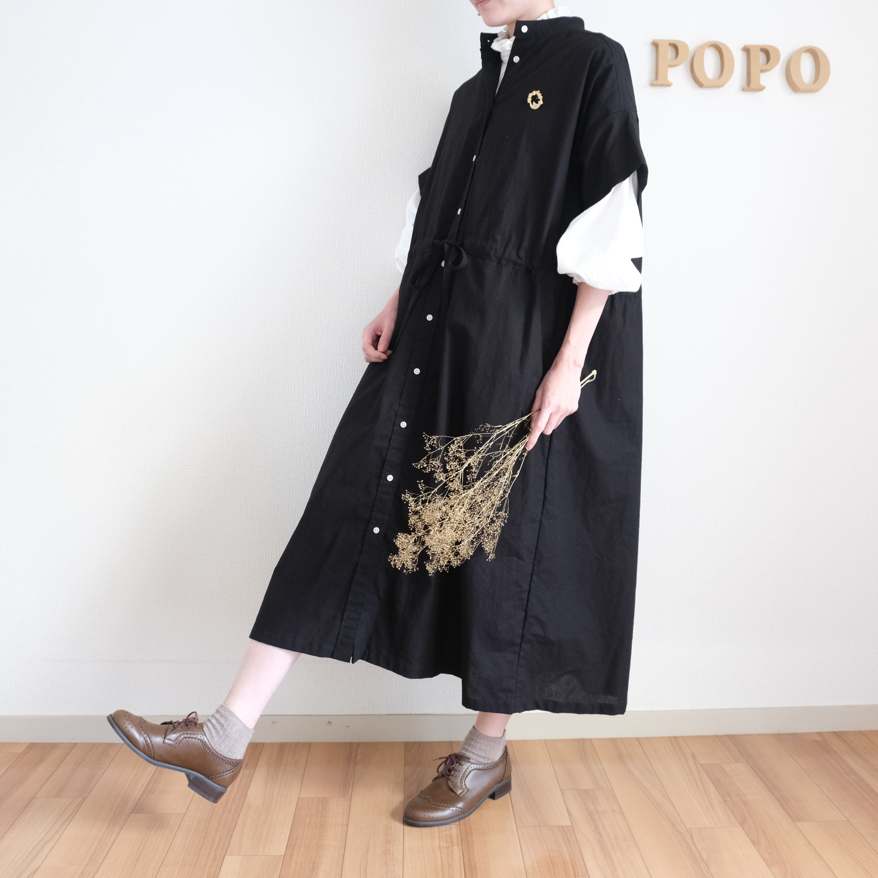【新品しつけあり】マムエモア　ワンピース115 シャツおまけ 新品しつけあり】マムエモア ワンピース115 シャツおまけ 目白