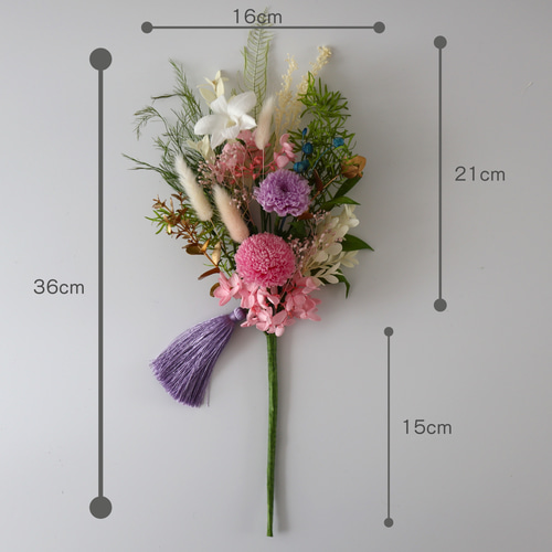 オーダー受付　　お仏壇用プリザーブドフラワー 仏花　お供え花　造花無し 大きめ/ピンク/器なし】お仏壇にお供えするプリザーブドフラワー