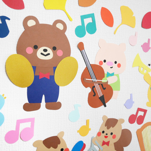 りん 壁面飾り 「音楽発表会①」大きく飾れます Amazon | 壁面飾り 発表会 音楽会 合奏 保育園 幼稚園 施設