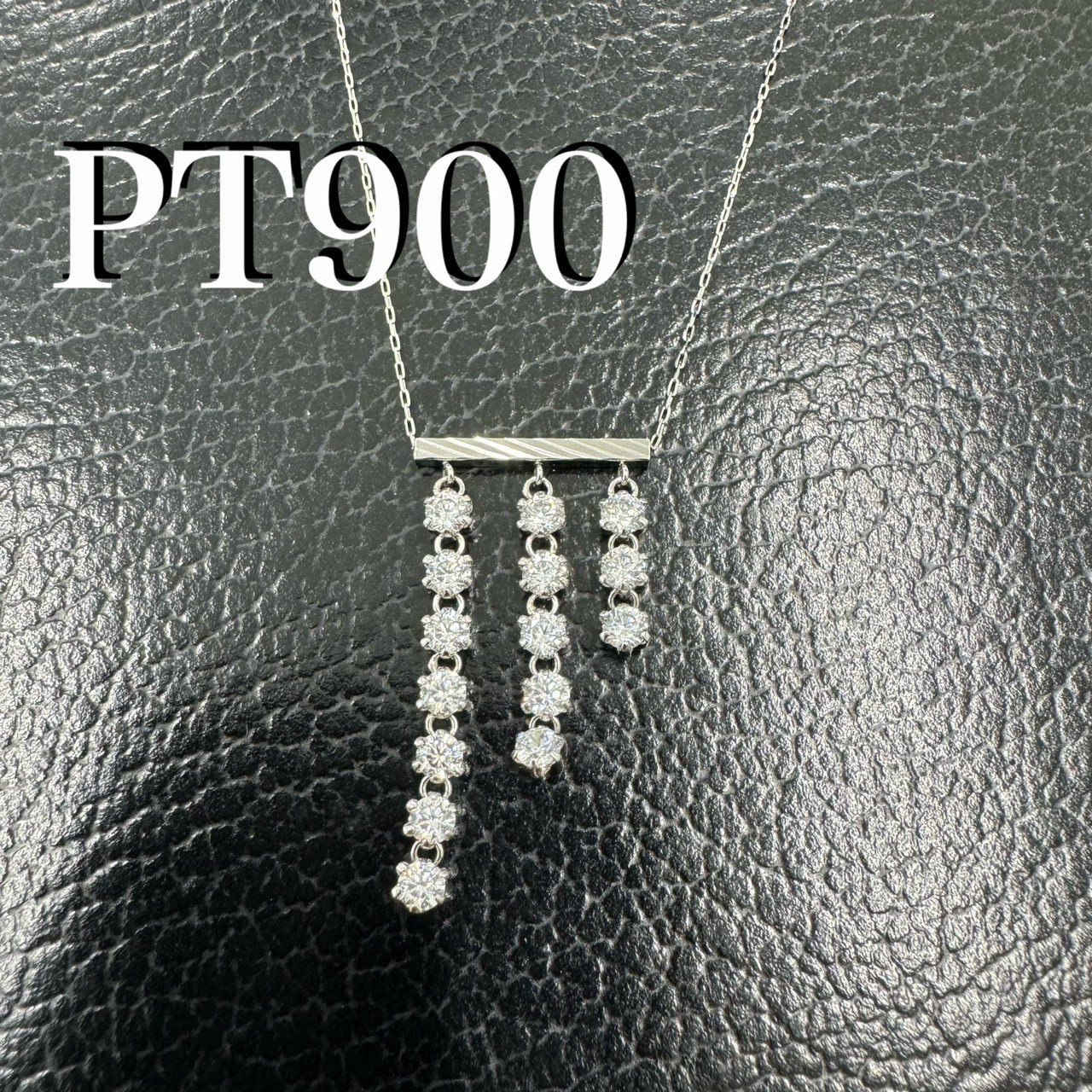 PT900 プラチナ　AAA キュービックジルコニア　ネックレス*新品