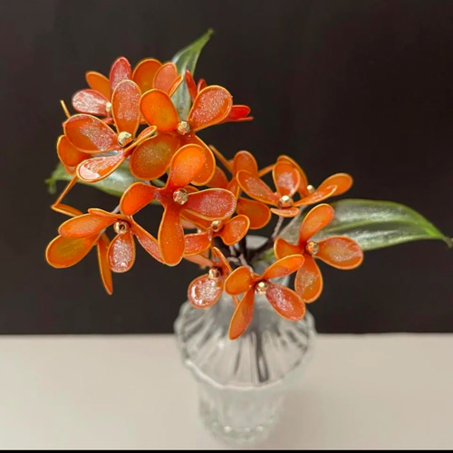 金木犀☆秋の花☆ディップフラワー☆アメリカンフラワー アート 金木犀☆秋の花☆ディップフラワー☆アメリカンフラワー アート