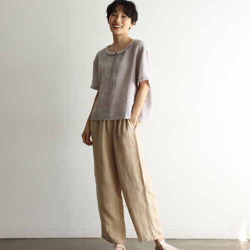 さらっと快適 リネンパンツ リネン100％ 240712-1 ロングパンツ