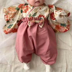 60-100ワンサイズ】ベビー袴 ベビー着物 お食い初め 初節句【No