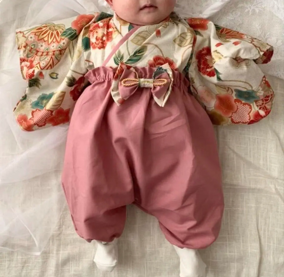 【即納】ベビー袴　70-80 お食い初め/初節句 1枚目の画像