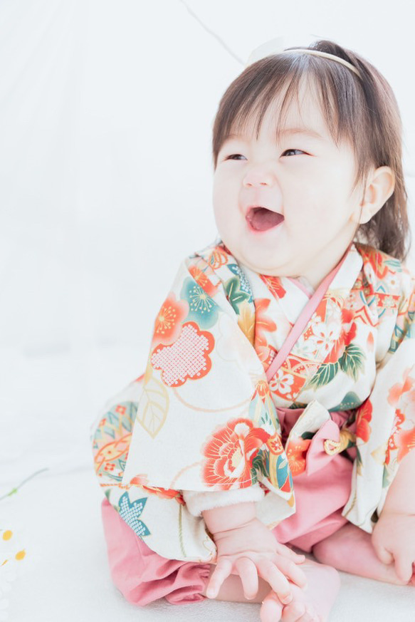 【即納】ベビー袴　70-80 お食い初め/初節句 4枚目の画像