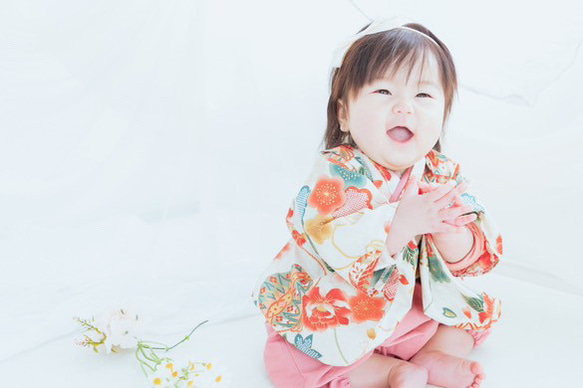 【即納】ベビー袴　70-80 お食い初め/初節句 6枚目の画像