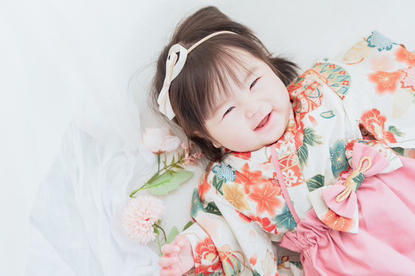 【即納】ベビー袴　70-80 お食い初め/初節句 3枚目の画像