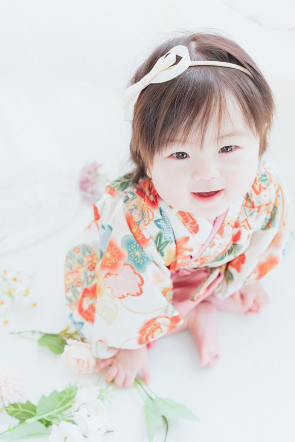 【即納】ベビー袴　70-80 お食い初め/初節句 5枚目の画像