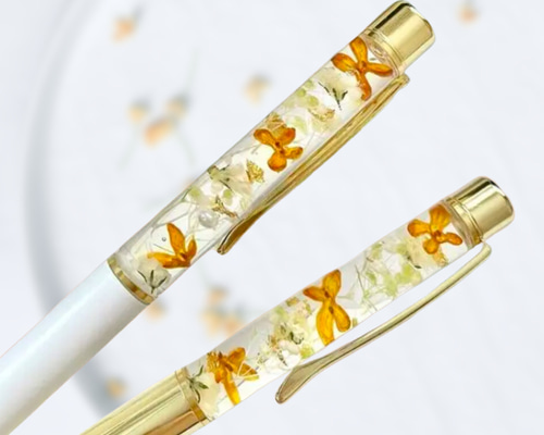 金木犀様オーダー専用ページ 金木犀プリザーブドフラワーのハーバリウムボールペン 名入れ