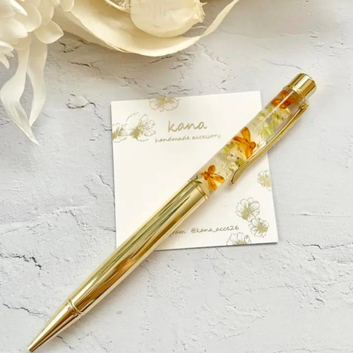 金木犀様オーダー専用ページ 金木犀プリザーブドフラワーのハーバリウムボールペン 名入れ