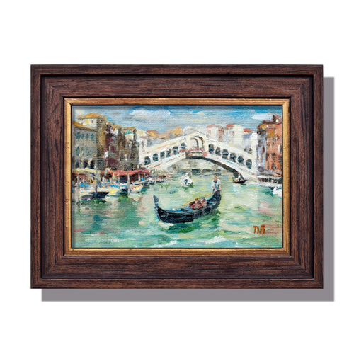 絵画がんどうあつし過去の実験作品90年代風景（セーヌの岸辺）F3