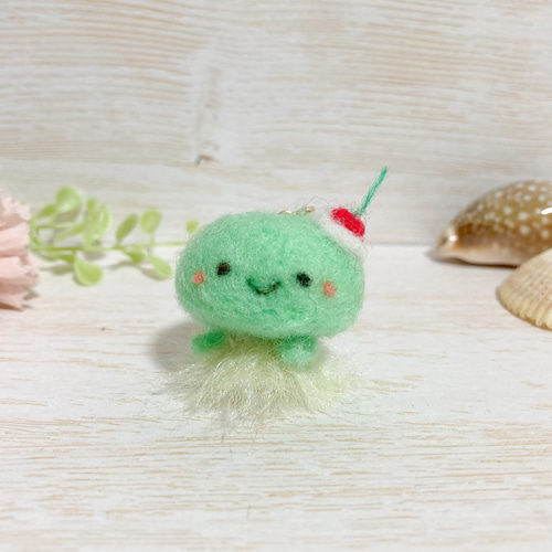 ♡メロンソーダになったクラゲちゃん♡ゆめかわいい くらげ 海月 羊毛