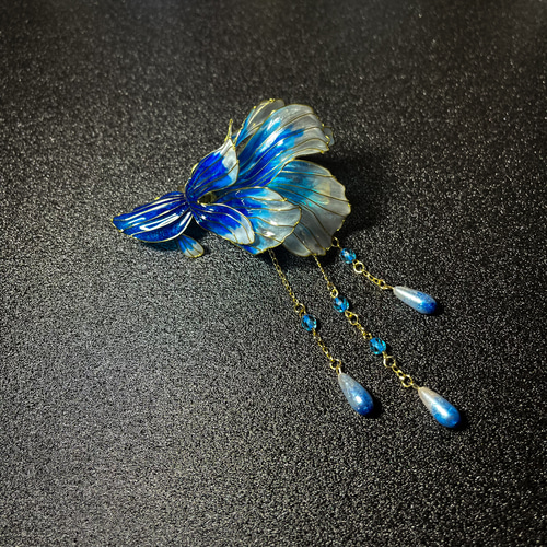 【410】金魚模様のヘアクリップ 410】金魚模様のヘアクリップ