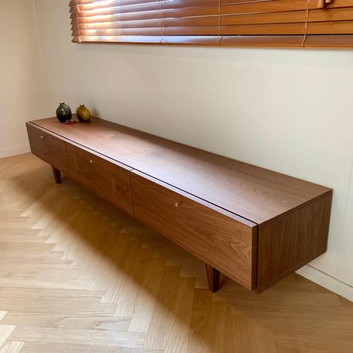 テレビボード 200cm 北欧 ウォールナット テレビ台 おしゃれ 無垢 突板