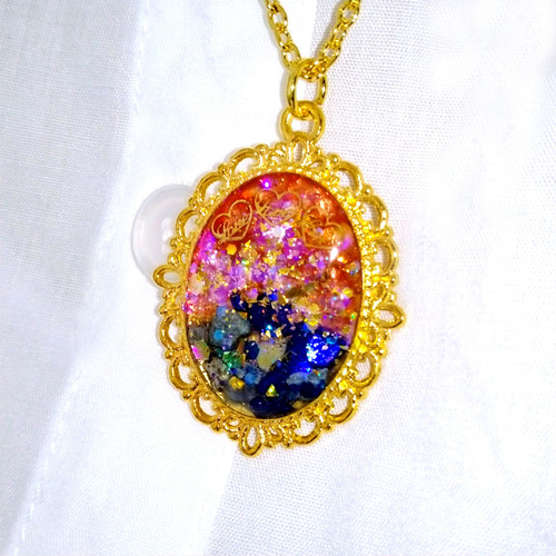 ラピスラズリの夢ペンダント（ハートver）天然石・瑠璃・キラキラ