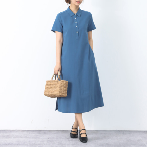 Hk様オーダーワンピース 再販×6）26色展開 コットン シャツワンピース