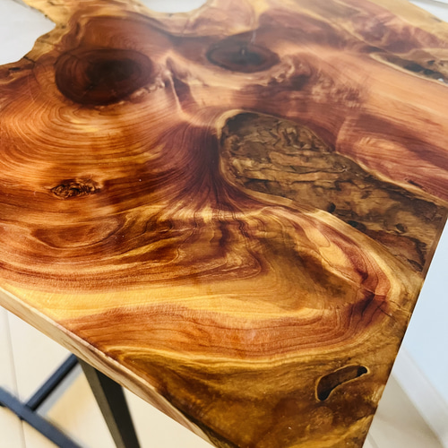 訳あり サイドテーブル ソファテーブル 貝塚伊吹 レジンテーブル