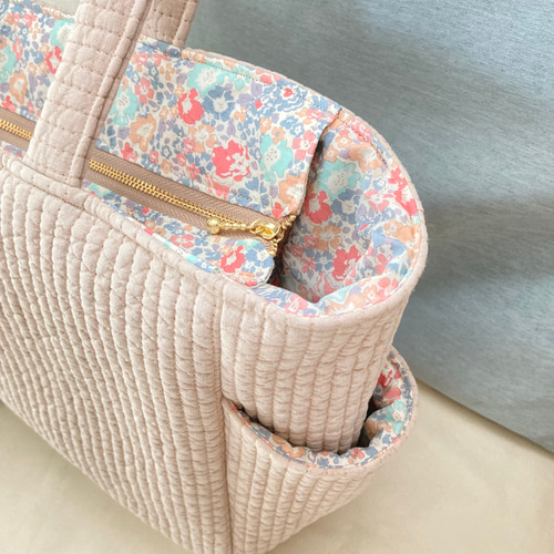 【専用ページ】ヌビバッグ/リバティ/ハンドメイド キレイめスタイルにも合わせやすいヌビバッグ♪大きめ肩掛け