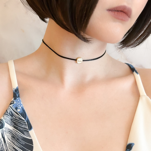 チョーカー残り分 Angel number1111：黒ロープのシンプルチョーカー SV613 チョーカー