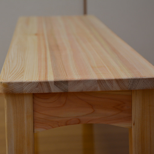 jzhz様向けダイニングベンチ 幅100cm 奥行25cm 高さ42cm 無垢のヒノキ