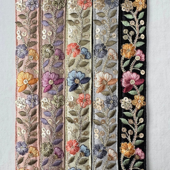印度刺繡絲帶手帶、短帶、智慧型手機帶，5 種顏色 第13張的照片