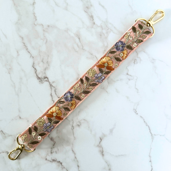 印度刺繡絲帶手帶、短帶、智慧型手機帶，5 種顏色 第8張的照片