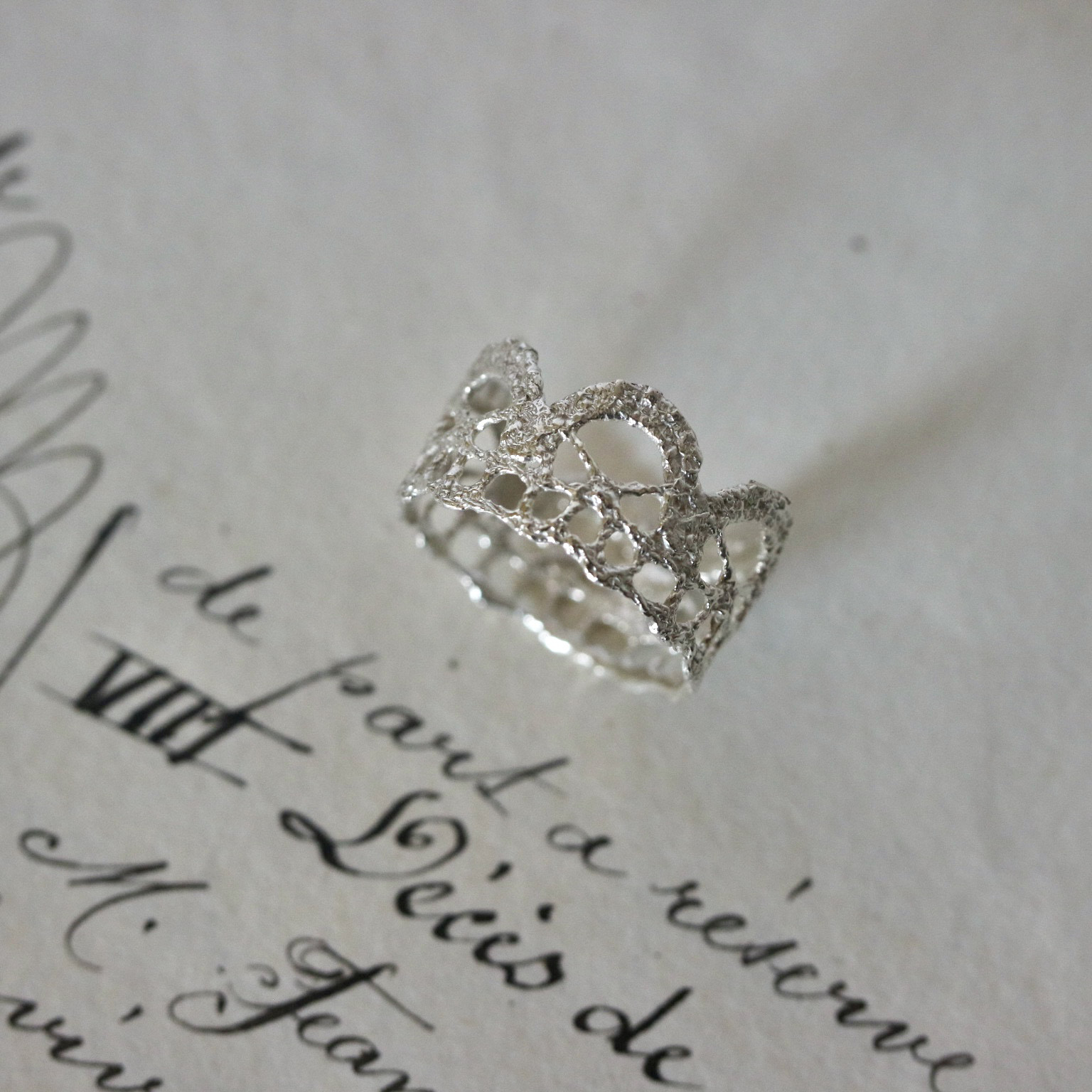 -ミニョン- アンティークレースのシルバーリング