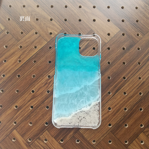 スマホケース スマートフォン 夏 海 波 iPhone エポキシレジン