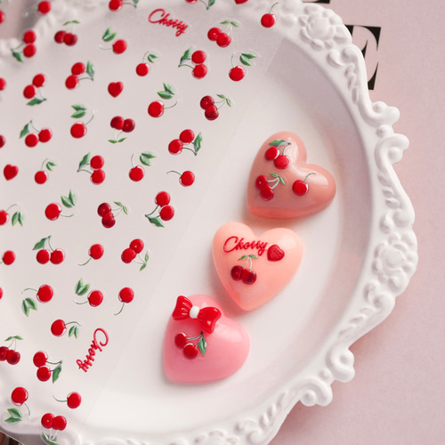 ピンク ラメ いちご さくらんぼ ネイルパーツ デコパーツ 8個 新着商品