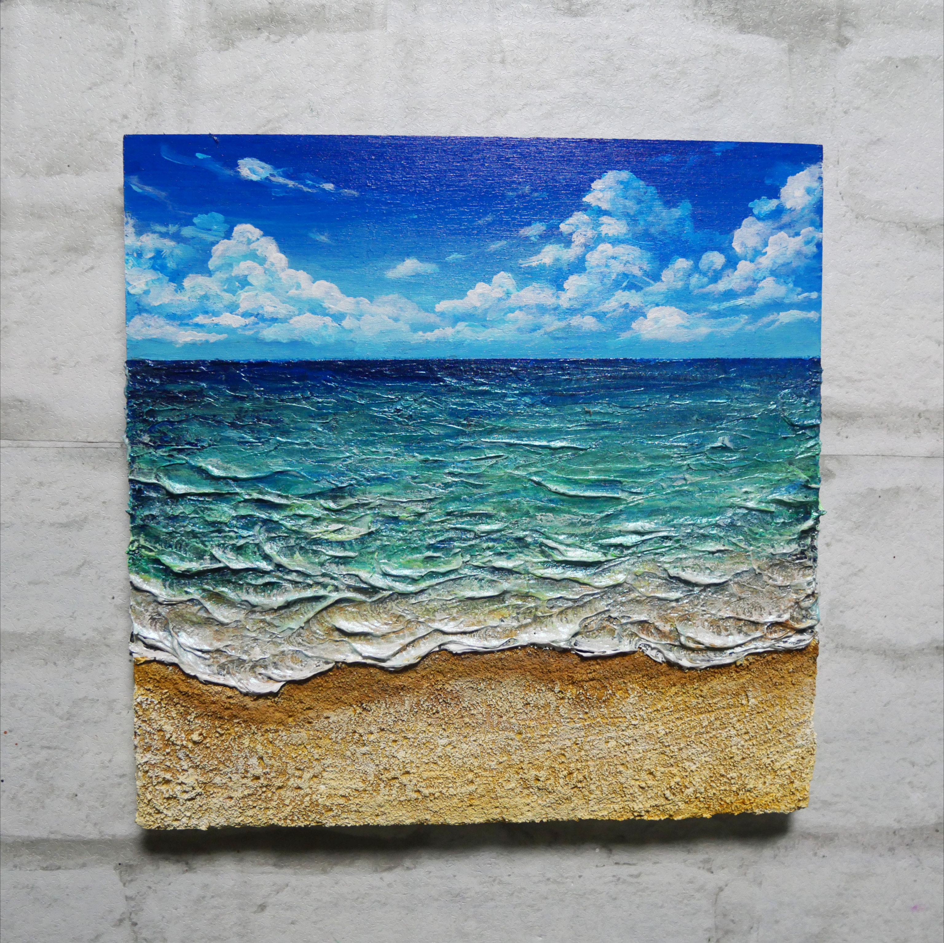 絵画 海 umi 海 絵画（03）sea アクリル画 8号 ocean F8 KIYOKAWA AIMI【絵画