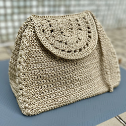 繩編織手挽斜背迷你兩用小包 第7張的照片