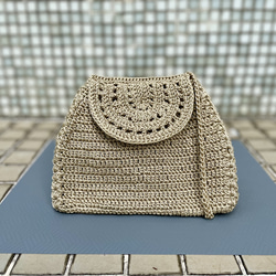 繩編織手挽斜背迷你兩用小包 第5張的照片