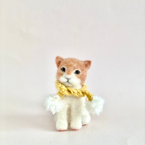 いつでもいっしょ♪ ふわふわ羊毛フェルトのちいさな猫 ネコの 