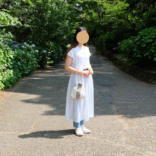おしゃれを楽しむ♪インド刺繍レースの『巾着バッグ』,巾着バッグ 巾着