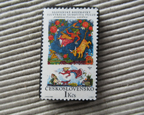 チェコスロバキア 切手ブローチ9860 コサージュ Yukio TANZAWA 通販