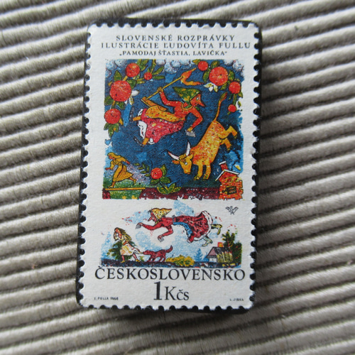 チェコスロバキア 切手ブローチ9860 コサージュ Yukio TANZAWA 通販