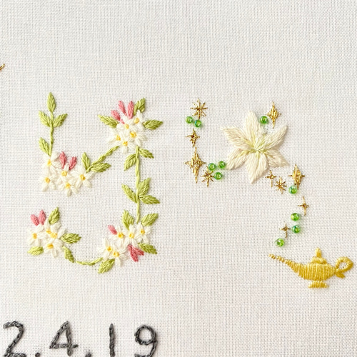 命名書 刺繍 A5サイズ 受注製作 ネームボード ベビーボード