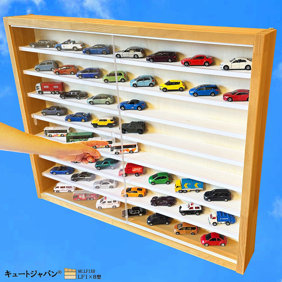 かわいい！ お片付け シェルフ ラック コレクション ケース 収納 ミニカー ミニカー