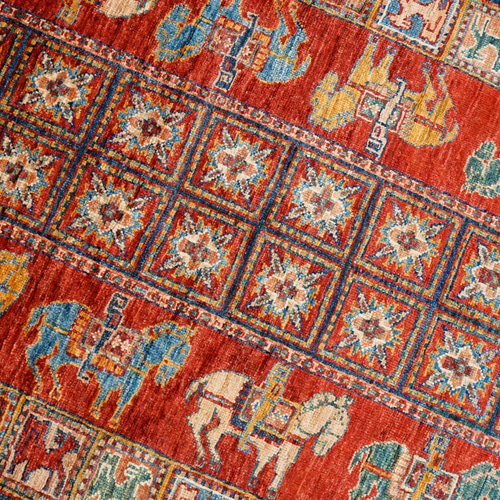 廊下敷き アフガニスタン 手織り絨毯 ガズニーウール ペルシャ 298×81cm 廊下敷きアフガニスタン手織り絨毯 ガズニーウール ペルシャ