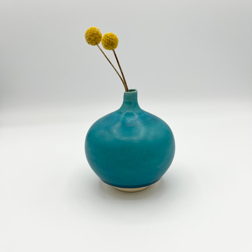 トルコブルーのちび壺＊一輪挿し 一輪挿し・花瓶・花器 studio