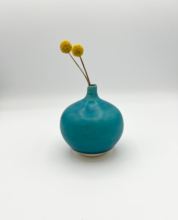 トルコブルーのちび壺＊一輪挿し 一輪挿し・花瓶・花器 studio