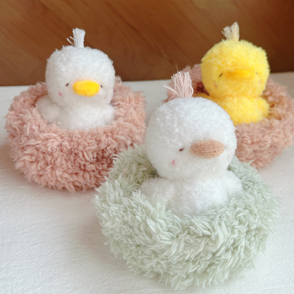 即日発送】巣ごもりヒヨコさん♡♡ ぬいぐるみ くまはな。 通販  